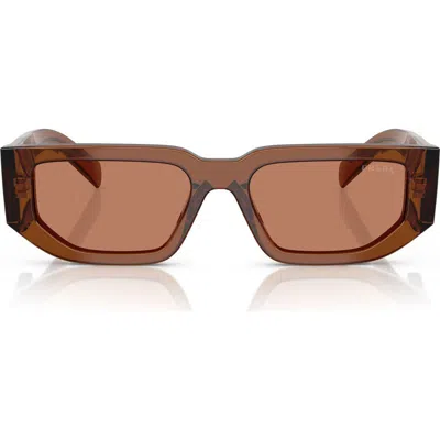 Prada 56mm Rectangular Sunglasses In Blue