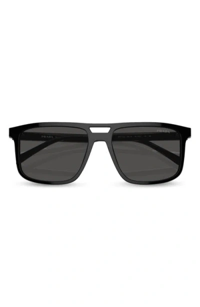 PRADA PRADA 56MM RECTANGULAR SUNGLASSES
