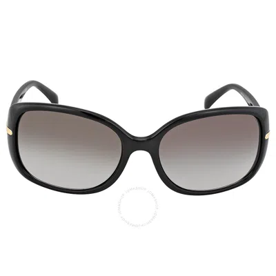 Prada 57mm Black Plastic Rectangular Sunglasses  Pr 08os 1ab0a7 57