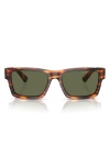 Prada 57mm Gradient Square Sunglasses In Green Tort