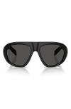 Prada Womens Black Pr C05s Irregular-frame Acetate Sunglasses In Black