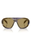 Prada Womens Brown Pr C05s Irregular-frame Acetate Sunglasses In Brown