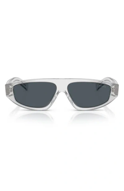 Prada 57mm Irregular Sunglasses In Brown