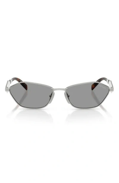 Prada 57mm Irregular Sunglasses In Neutral