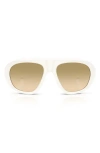 Prada Eyewear Oversized Pilot Sunglasses In White