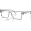 Prada 57mm Rectangle Optical Glasses In Gray
