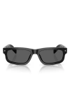 Prada 57mm Rectangular Sunglasses In Dark Grey