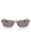 Prada Eyewear Rectangular Frame Sunglasses In Gray