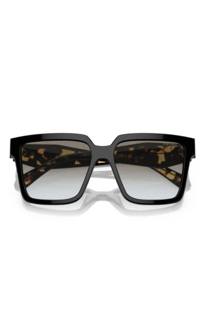 Prada 57mm Square Sunglasses In Black