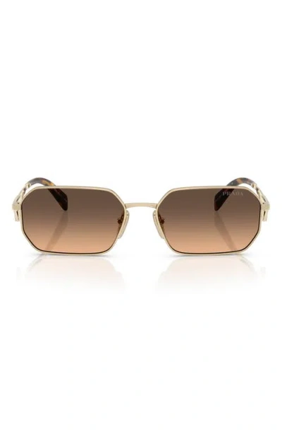 PRADA PRADA 58MM GRADIENT RECTANGULAR SUNGLASSES