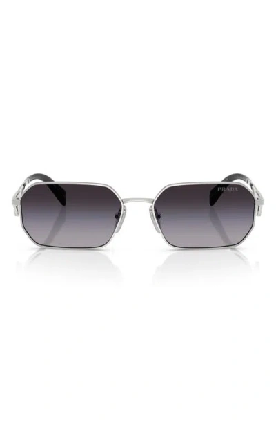 PRADA PRADA 58MM GRADIENT RECTANGULAR SUNGLASSES