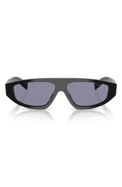 Prada 58mm Irregular Sunglasses In Black