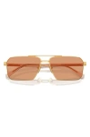 Prada 58mm Rectangular Sunglasses
