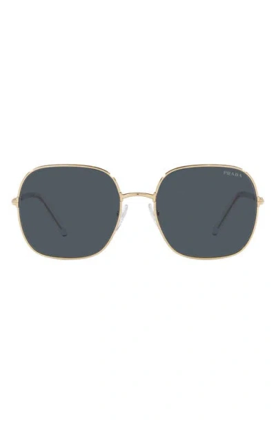 Prada 58mm Round Blue Light Blocking Glasses