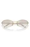 Prada 59mm Oval Sunglasses In Pale Gold