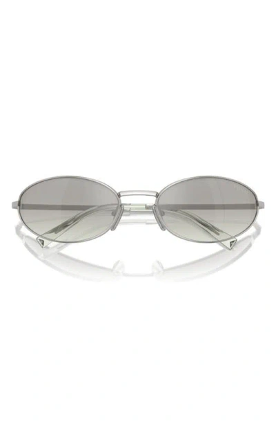 Prada 59mm Oval Sunglasses In Gray