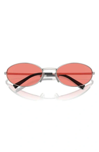 Prada 59mm Oval Sunglasses In Silver