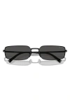 Prada 59mm Rectangular Sunglasses In Black/gray Solid