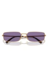Prada 59mm Rectangular Sunglasses In Brass/ Purple