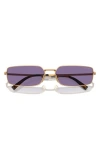 Prada 59mm Rectangular Sunglasses In Brass/purple