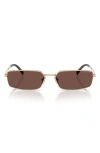 Prada 59mm Rectangular Sunglasses In Gold