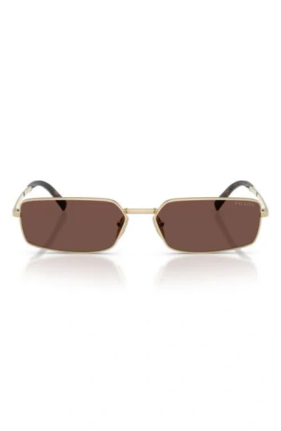 Prada 59mm Rectangular Sunglasses In Gold