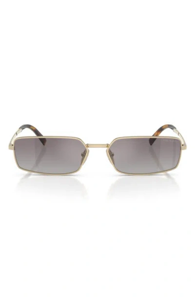 Prada 59mm Rectangular Sunglasses In Gray