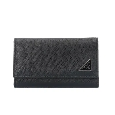 Prada 6 Keys Black Leather Wallet  ()