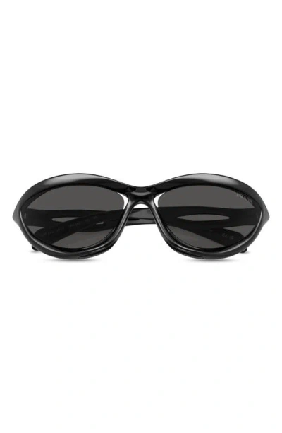 Prada 60mm Cat Eye Sunglasses In Black