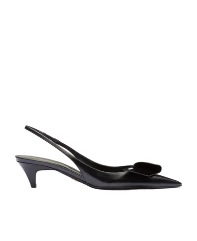 PRADA PRADA POINTED TOE SLINGBACK PUMPS