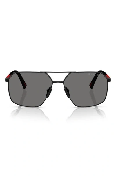 PRADA PRADA 60MM POLARIZED PILOT SUNGLASSES