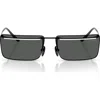 Prada 60mm Rectangular Sunglasses In Black