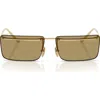 Prada 60mm Rectangular Sunglasses In Brown