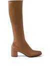 Prada 60mm Stretch-nappa Leather Boots In Brown