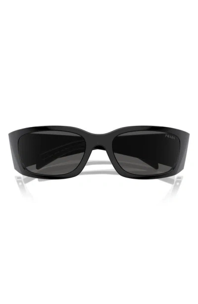 Prada 60mm Symbole Butterfly Sunglasses In Black