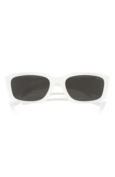 Prada 60mm Symbole Butterfly Sunglasses In White