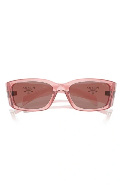 Prada 60mm Symbole Butterfly Sunglasses In Pink/ Lite Brown