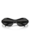 Prada 61mm Oval Sunglasses In Dark Grey