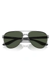Prada 61mm Pilot Sunglasses In Gunmetal