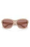 Prada 63mm Oversize Butterfly Sunglasses In Lite Brown