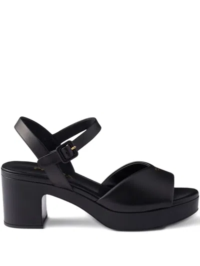 Prada 65mm Buckle-strap Platform Sandals