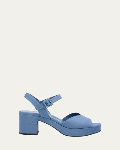 Prada 65mm Canvas Platform Sandals
