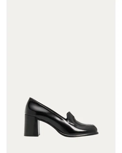 PRADA 65MM MOCASSINI LEATHER LOAFER PUMPS
