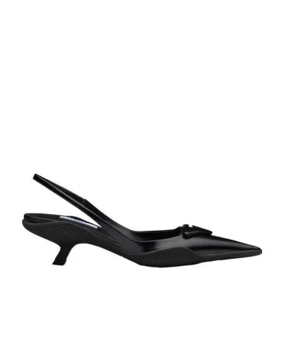 Prada 65mm Slingback Pumps In Black