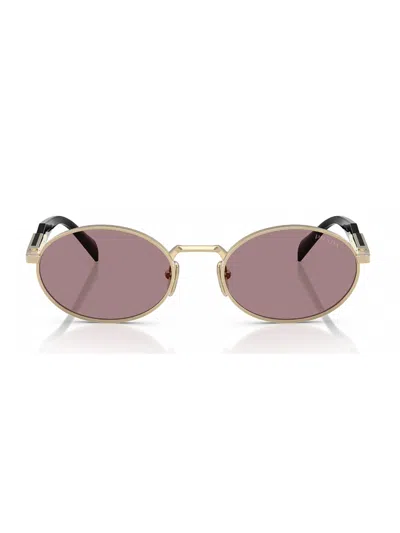 Prada Metal Pr65zs Sunglasses In Gold Brown