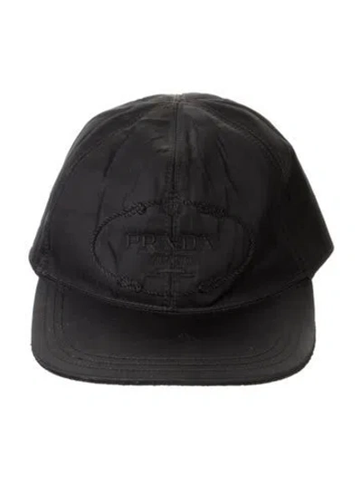Pre-owned Prada 6-panel Baseball Hat In Black