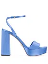 Prada 70mm Chunky Heel Sandals In 蓝色