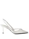Prada Slingback-pumps Aus Meshgewebe In White