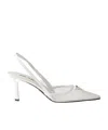 Prada Slingback-pumps Aus Meshgewebe In White