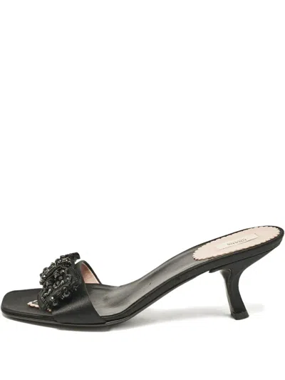 Pre-owned Prada 80mm Bead-embellished Sandals